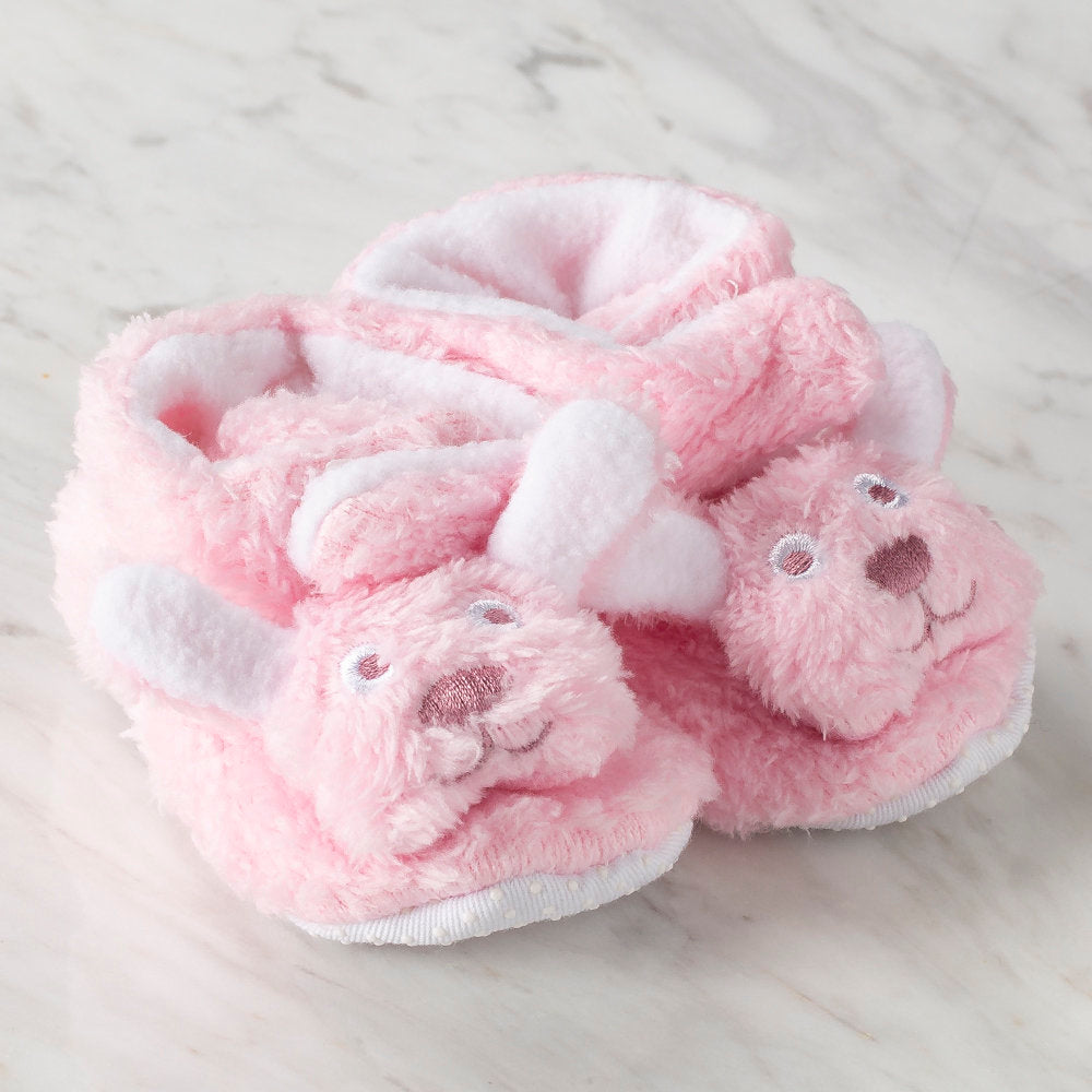 Serfino Bebek Patiği / Ev Ayakkabısı Açık Pembe Tavşan